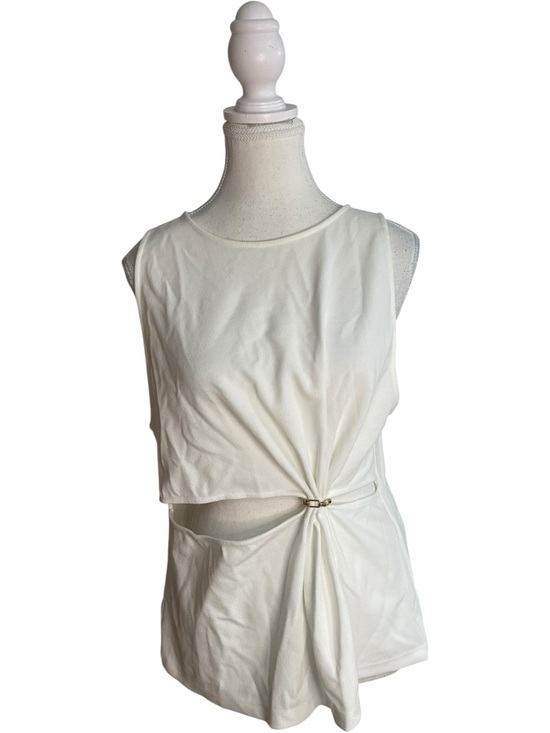 Zara Tops - Zara Cut-Out Twist Front Tank Top White